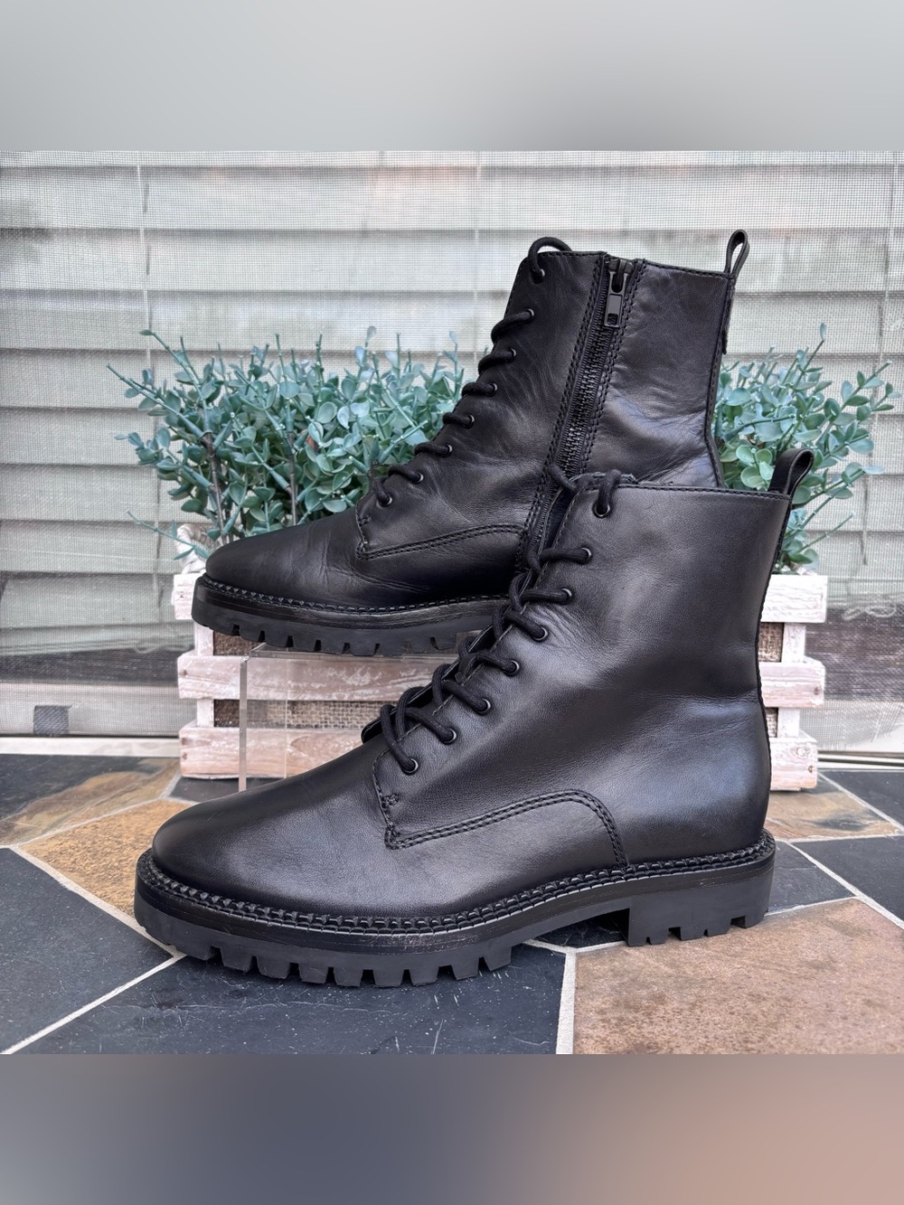 Vince Cabria Leather Lug Boot